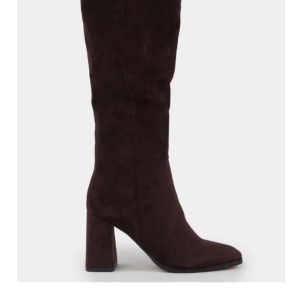 Steve Madden Shoes - Women’s Steve Madden Brown Livah Knee High Black Zip Up Boots Size 6 Brand New